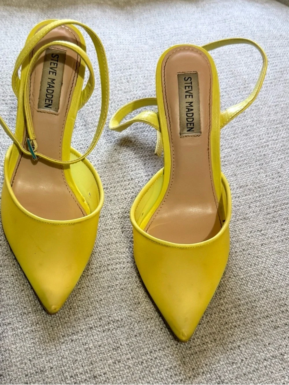 Steve Madden Neon Lime Pointed-Toe Ankle-Strap Pump